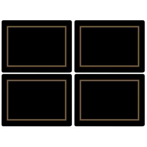 Portmeirion-Pimpernel-Set-X-4-Individuales-Negro