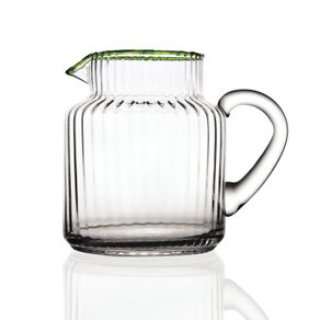 Dudu-Da-Jarra-Cristal-Soplado-Transparente-y-Verde-17-Cm