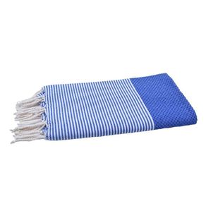 Fouta-Nid-Dabeille-Bleu-Ocean-200x100-Cm-Byfoutas- Fouta-Nid-Dabeille-Bleu-Ocean-200x100-Cm-Byfoutas-