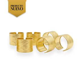 Set-X-6-de-Servilletero-Dorado-Flores-Carmina-Villegas